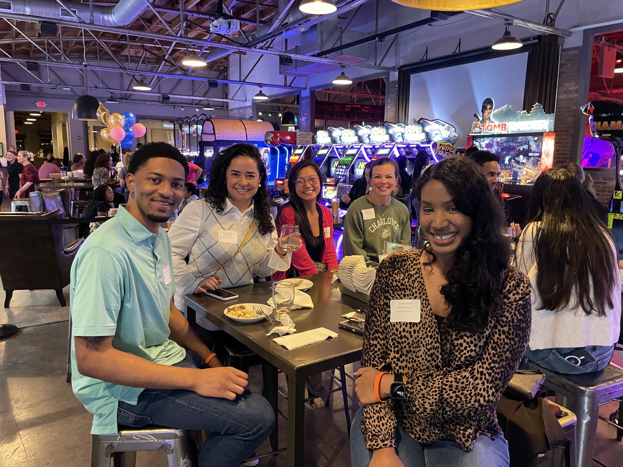 Group of MBA students at a networking event